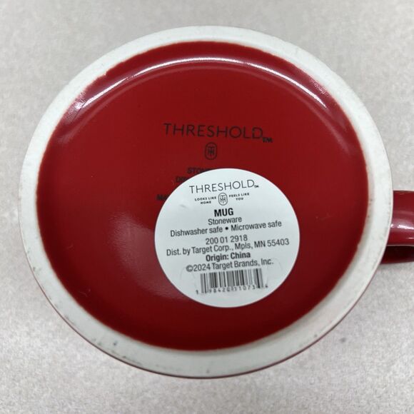 You Are Beautiful 16oz Stoneware Coffee Mug Red Roses Threshold Plant Lover Gift - Picture 8 of 10